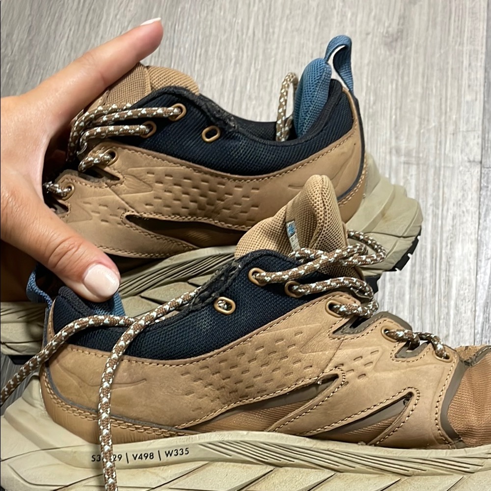Hoka Tan and Navy Athletic Trail Shoes - Picture 6 of 6